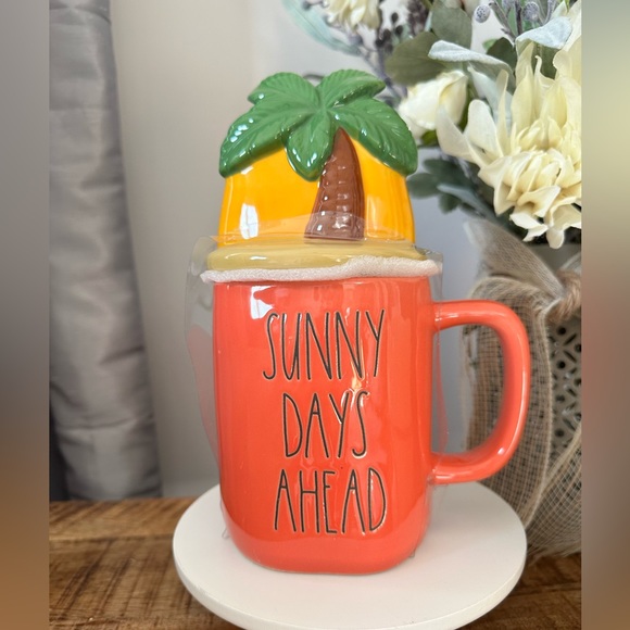 Rae Dunn “Sunny Days Ahead” Mug with topper - Picture 2 of 4